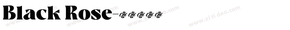 Black Rose字体转换